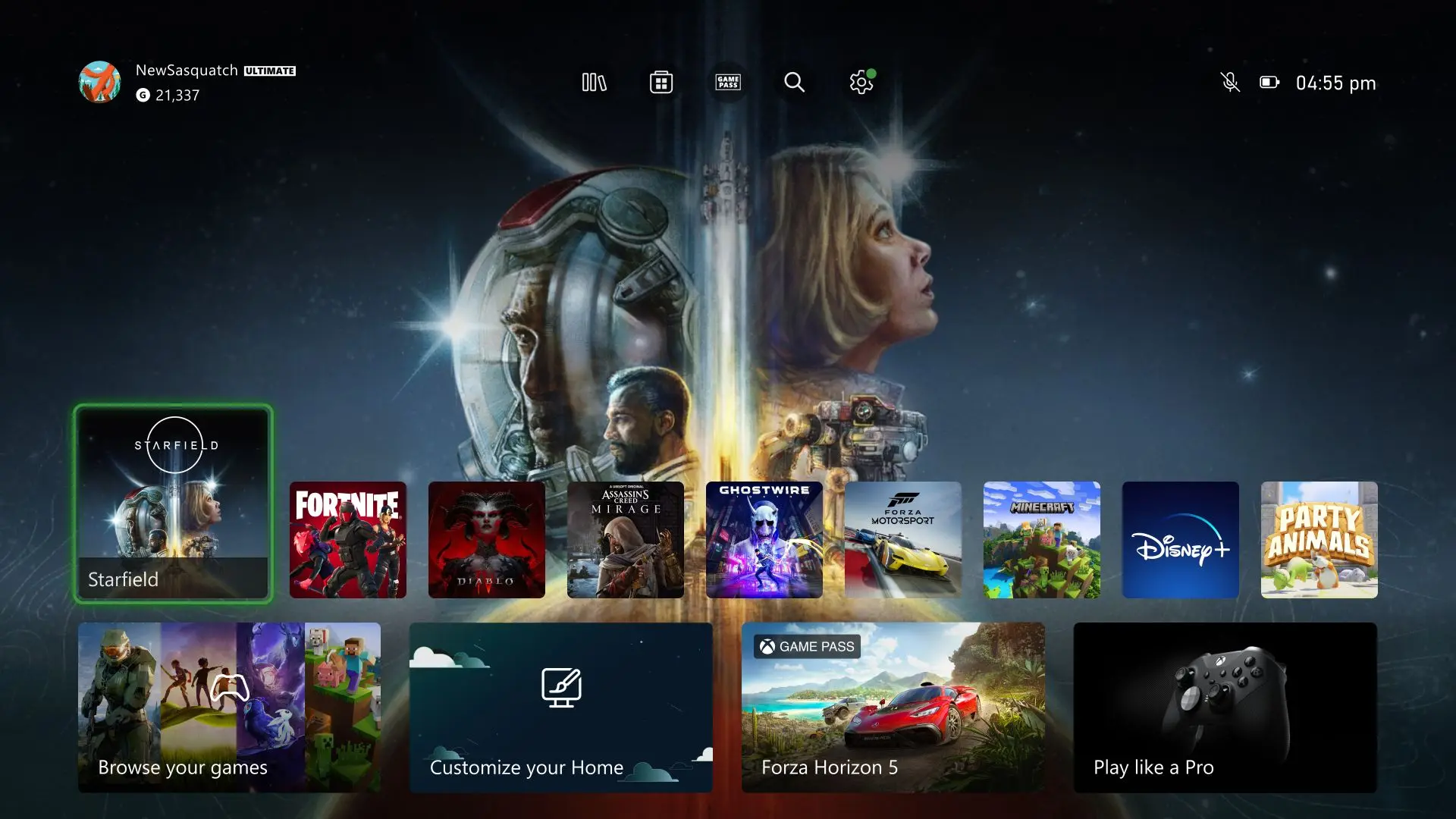 واجهة مستخدم جديدة لأجهزة Xbox